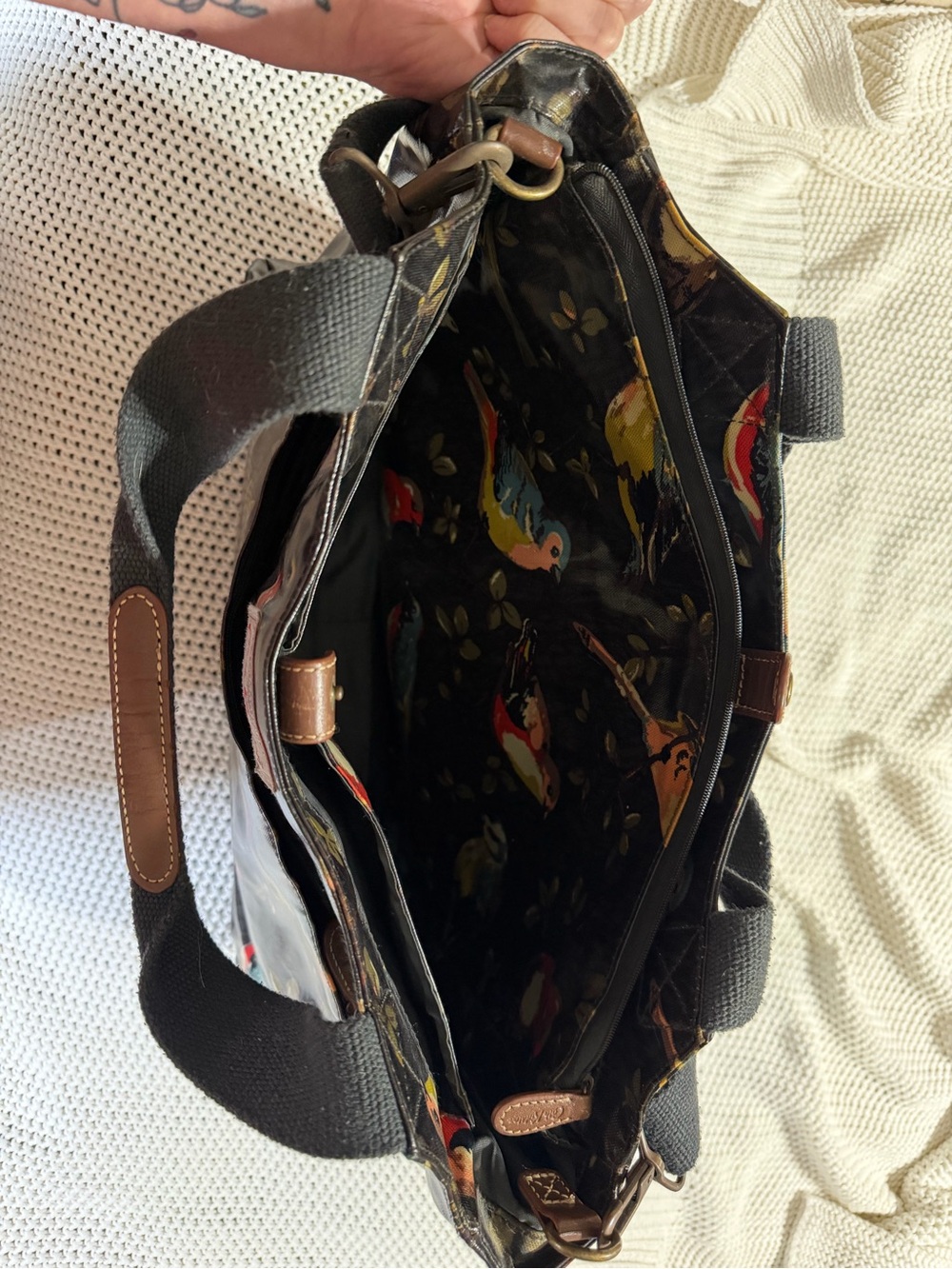 Cath Kidston "Garden Birds" Oilcloth Tote Bag - Picture 4 of 4
